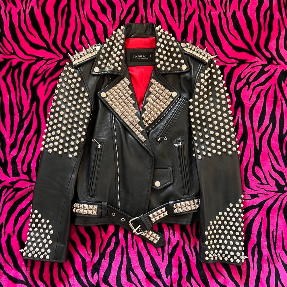 Spiked leather jacket from stud and spike lab UNISEX